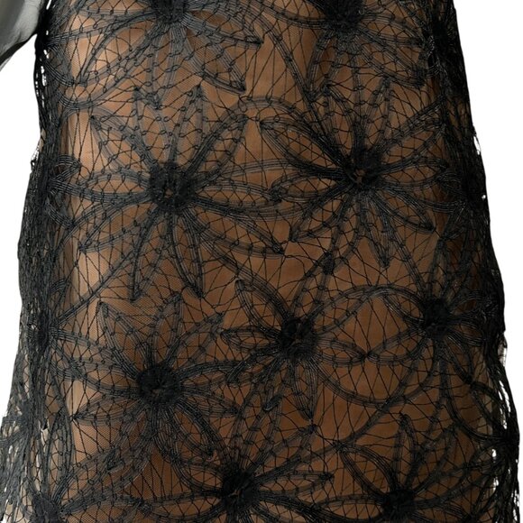 $2530 VALENTINO Spring 2011 Black Silk Sheer Lace Short Dress size 6 AS IS - Picture 5 of 15